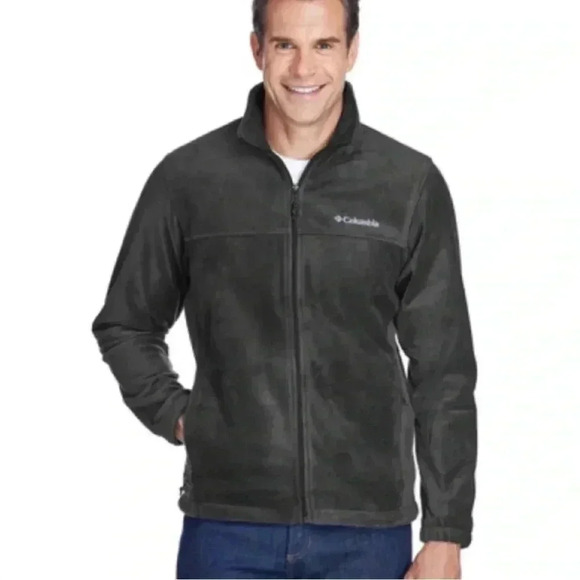 Columbia Men’s Fleece Full Zip Gray Jacket Size Large - Picture 8 of 8